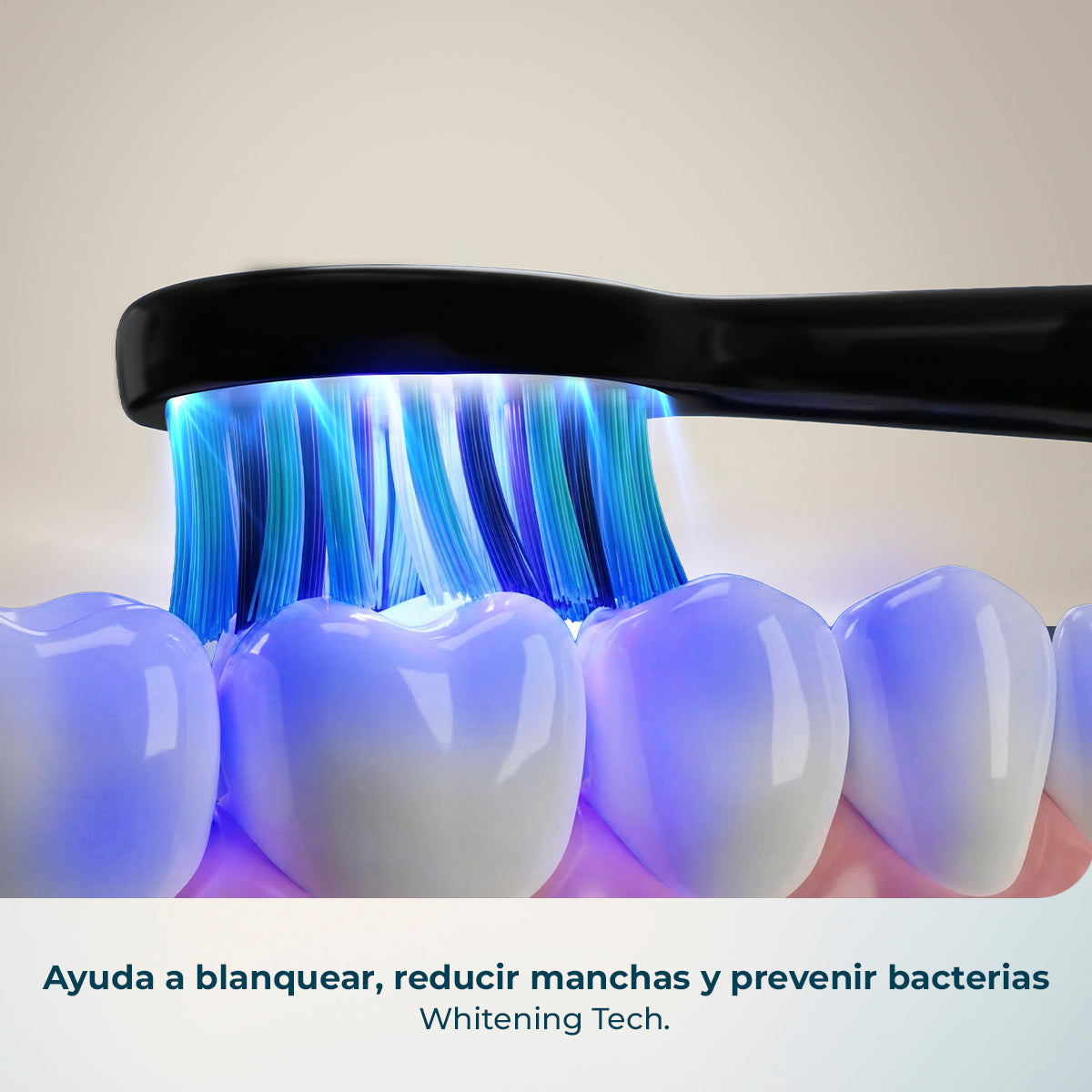 Cecotec ToothCare WhiteTeeth Premium Cepillo Eléctrico Luz Azul Integrada Recargable Cabezales Intercambiables