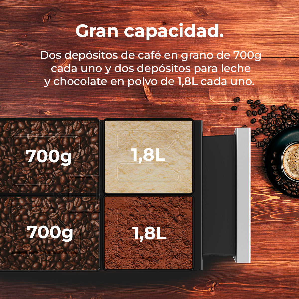 Cecotec Cremmaet Lounge Maquina de Café Superautomatico para Oficina con 35 Bebidas y Opcion DIY