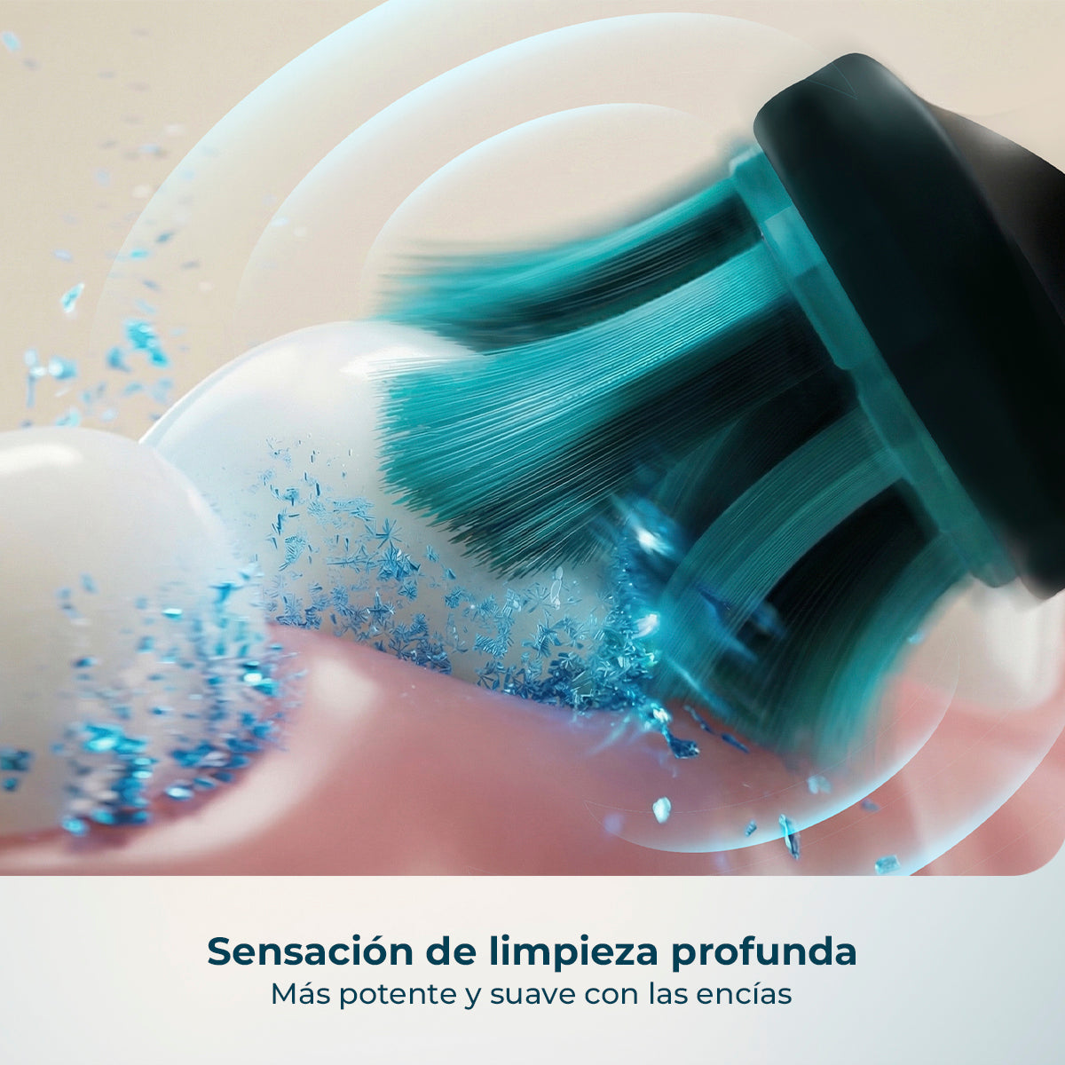 Cecotec ToothCare WhiteTeeth Premium Cepillo Eléctrico Luz Azul Integrada Recargable Cabezales Intercambiables