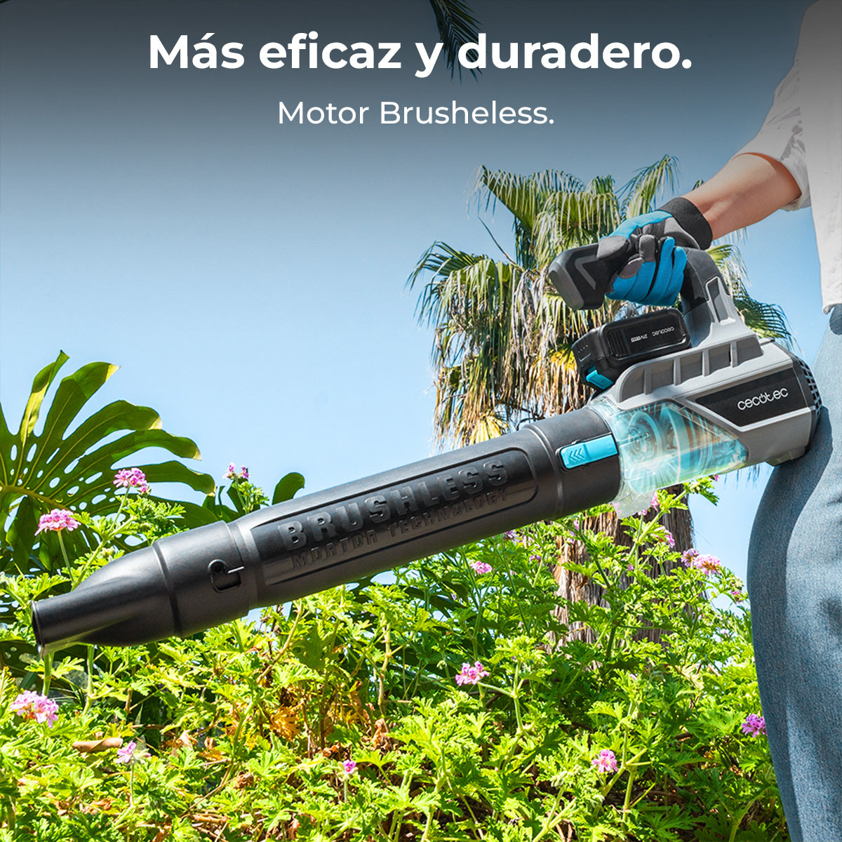 Cecotec Souffleur AirForce 4000 Bazooka Turbo 21V Moteur Brushless sans balais avec Batterie Nexus