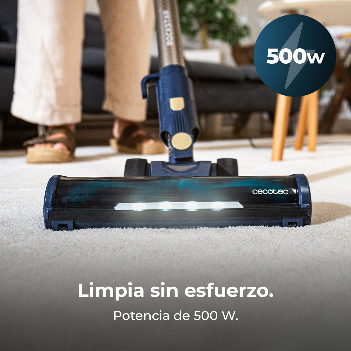 Cecotec Conga Rockstar 800 Powerhead Titan 600 W Spazzola Motorizzata Aspirazione Potente e Pulizia Profonda
