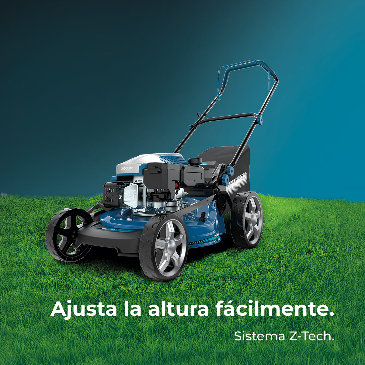 Cecotec Benzinrasenmäher Terrenator 3200 46 Z Total Motor 144 cc 2,4 kW 3,2 PS Ztech Höhenverstellung