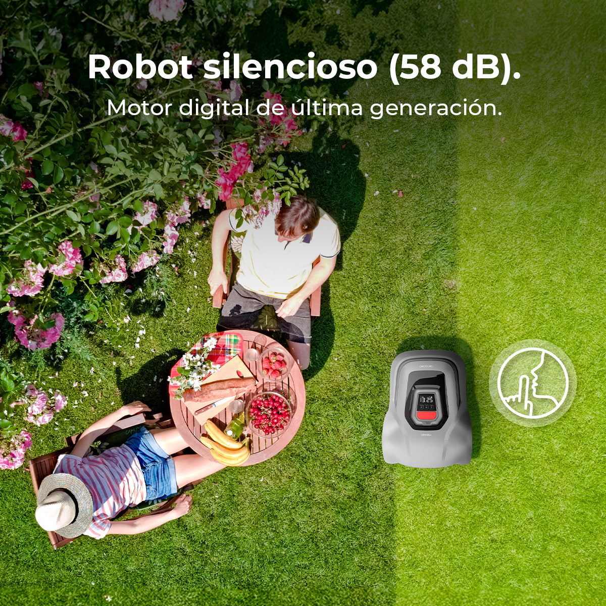 Cecotec Conga GrassHopper 500 Robot Tagliaerba Map Connected per 500 m2 con Mappatura Intelligente