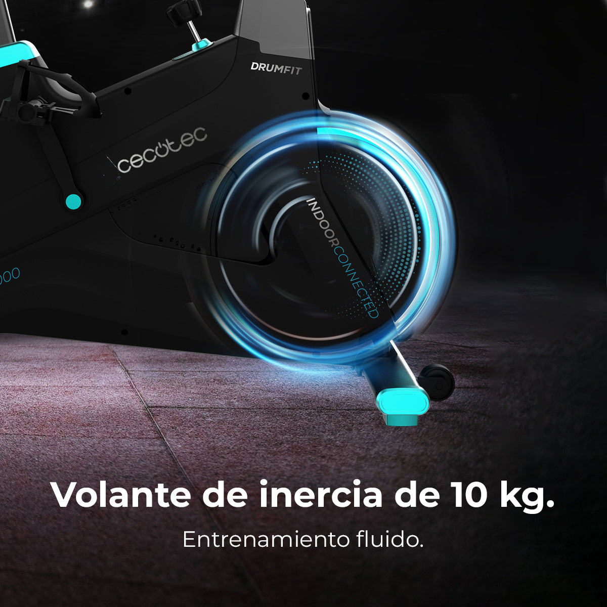 Cecotec DrumFit Indoor 10000 MagnoMotor Conectado Kinomap Volante De Inercia 10 Kg Y Ajuste Automático De Resistencia