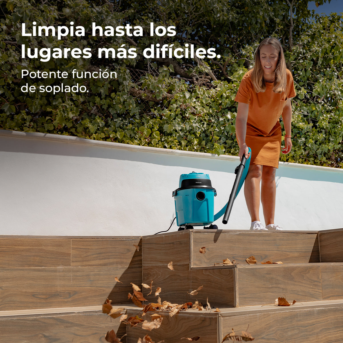 Cecotec Conga Rockstar Aspirateur Humide Sec Compact Turquoise Pour Jardin Solides et Liquides Filtre Double