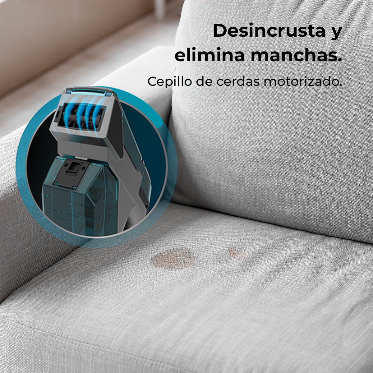 Cecotec Conga MotorHand 3 em 1 Aspirador de Mão para Estofos e Tapetes Pulveriza e Aspira 25 Minutos Azul