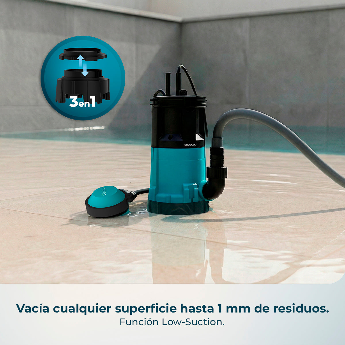 Cecotec Wasserpumpe Axike 750 2 in 1 für sauberes und schmutziges Wasser 14000 L pro Stunde