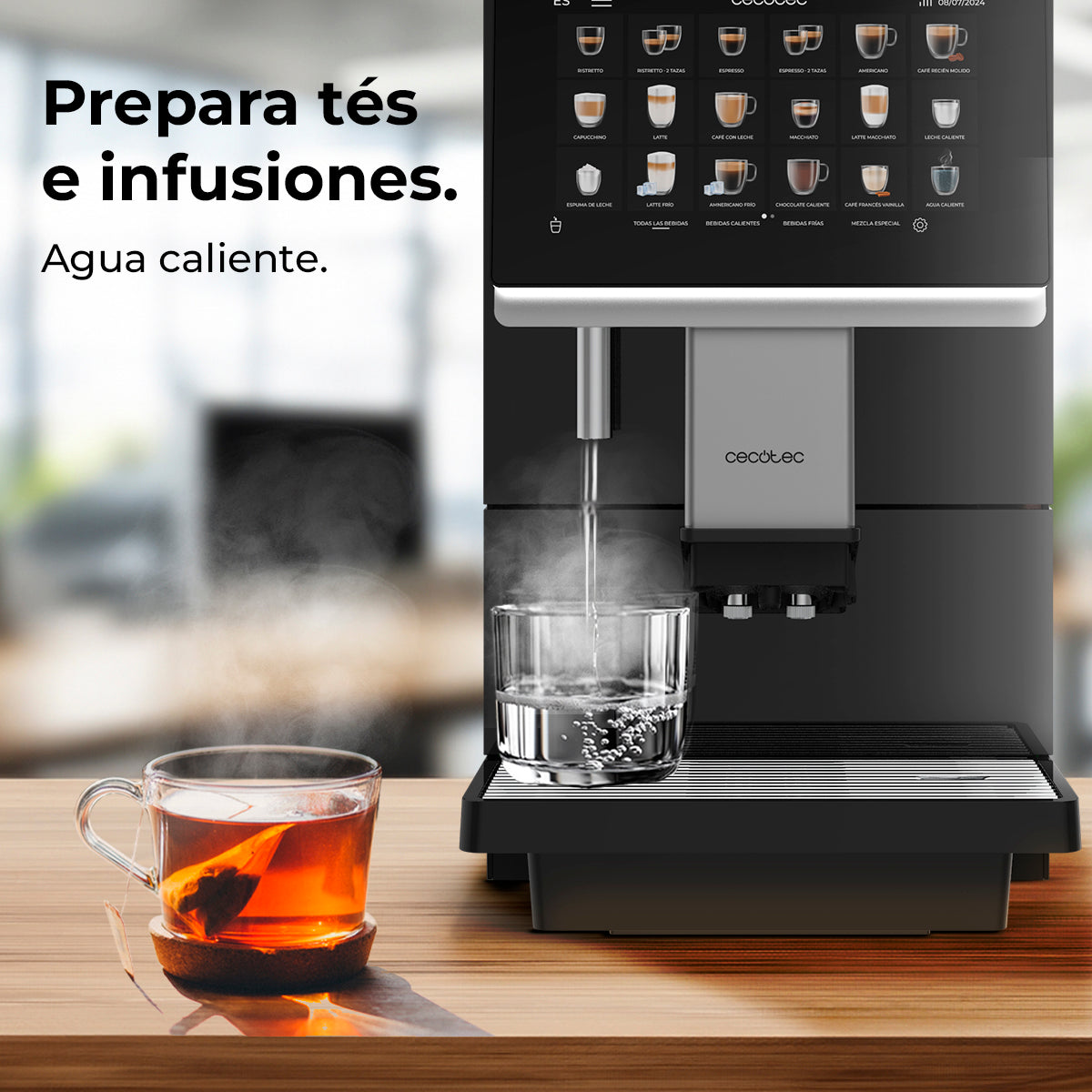 Cecotec Cremmaet Lounge Maquina de Café Superautomatico para Oficina con 35 Bebidas y Opcion DIY