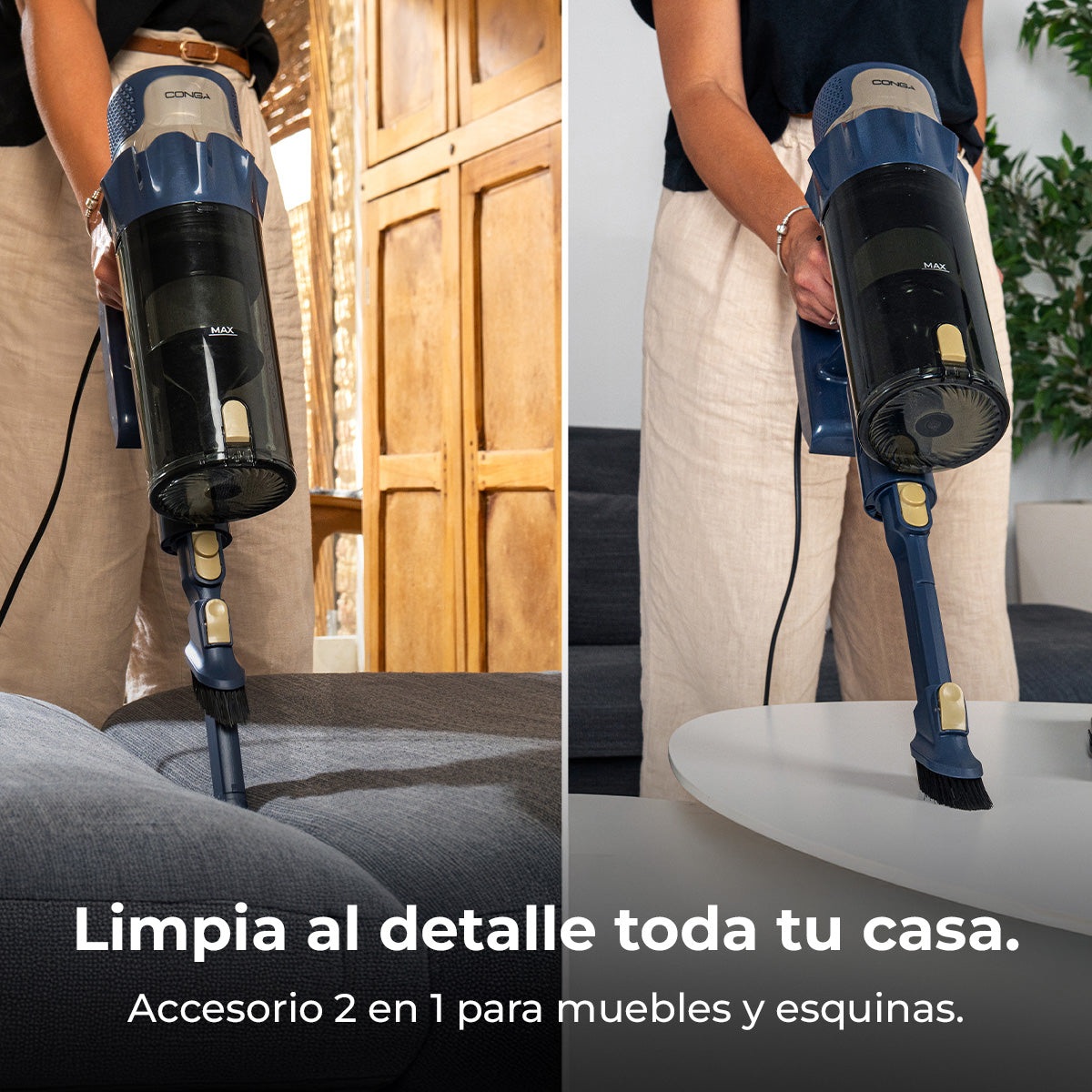Cecotec Conga Rockstar 800 Powerhead Titan 600 W Spazzola Motorizzata Aspirazione Potente e Pulizia Profonda