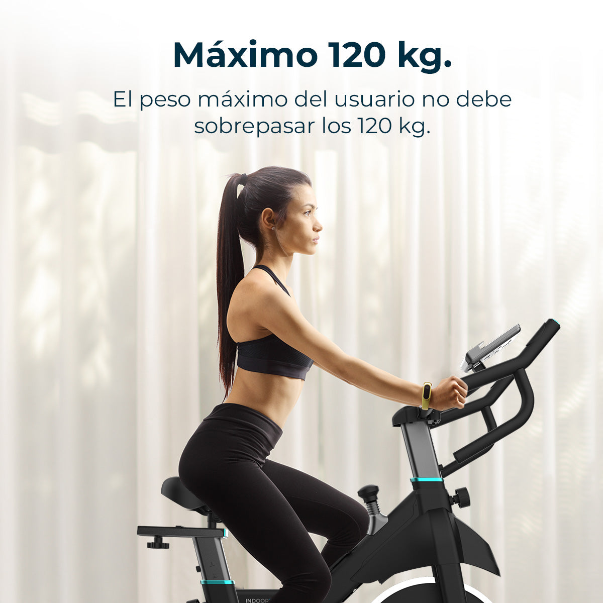 Cecotec DrumFit Indoor 20000 Race Bicicleta Estática con Volante de Inercia 20 Kg y Pantalla LCD con Soporte Dispositivo