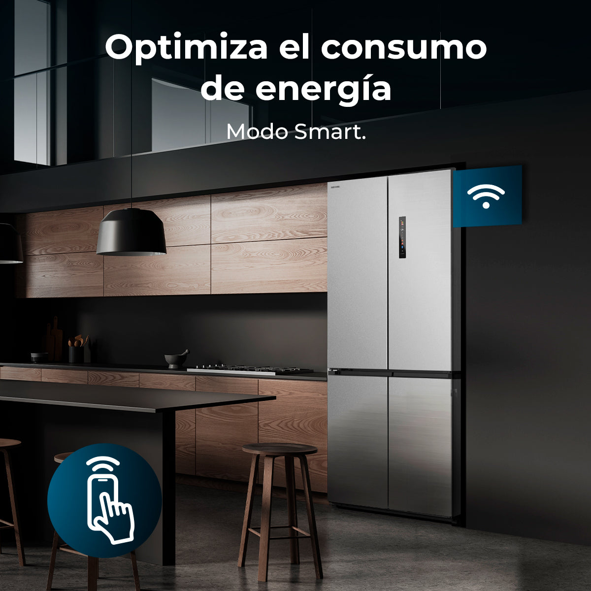 Cecotec Bolero CoolMarket 4D 466 L Inox E Refrigerador Multidoor Con Ventilación Inferior Frontal