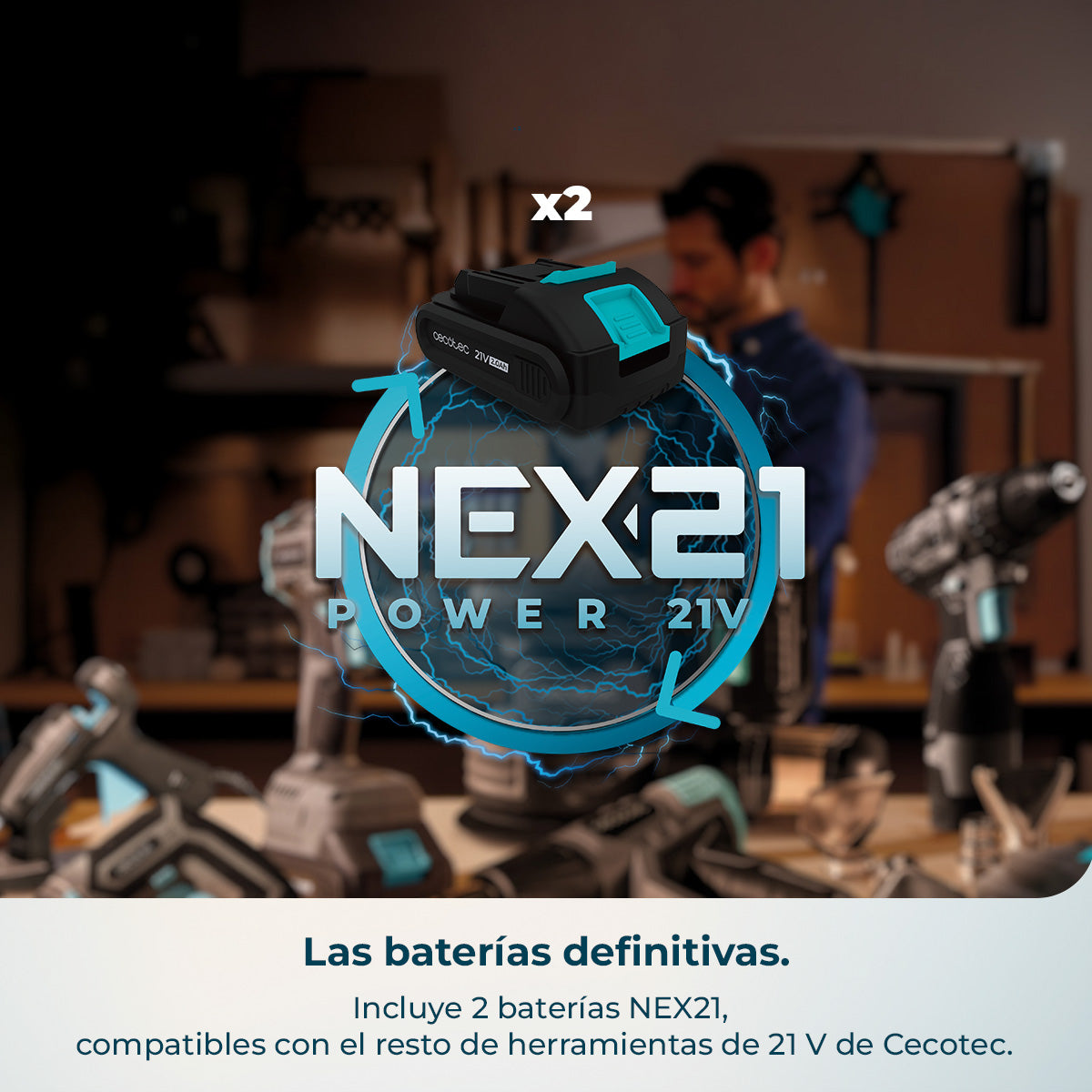 Cecotec Cortador de Relva a Bateria Terrenator E3 Liberty Z Plus