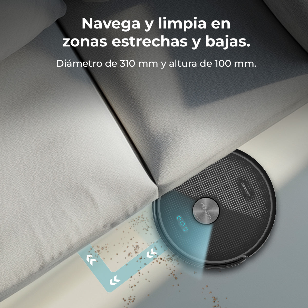 Cecotec Conga M50 Robot Aspirateur Laser Carte Interactive Nettoyage Personnalisé Intelligent