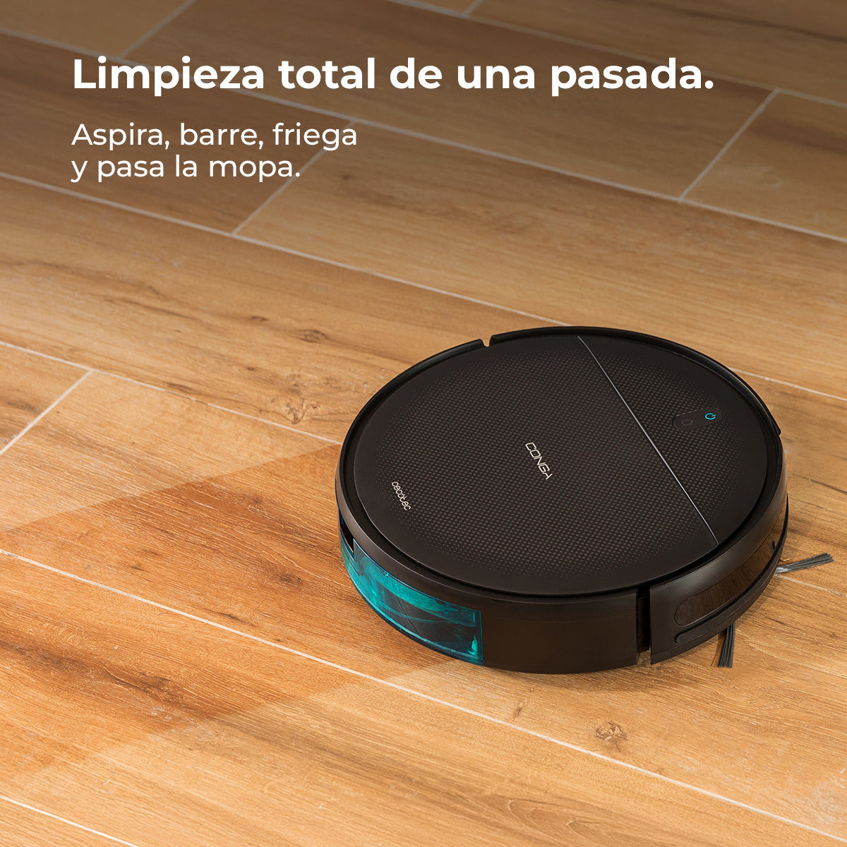 Cecotec Conga M10 Aqua Robot Aspirapolvere 3000 Pa Navigazione Giroscopica Fino a 150 Metri Quadrati Batteria 2000 mAh Mocio