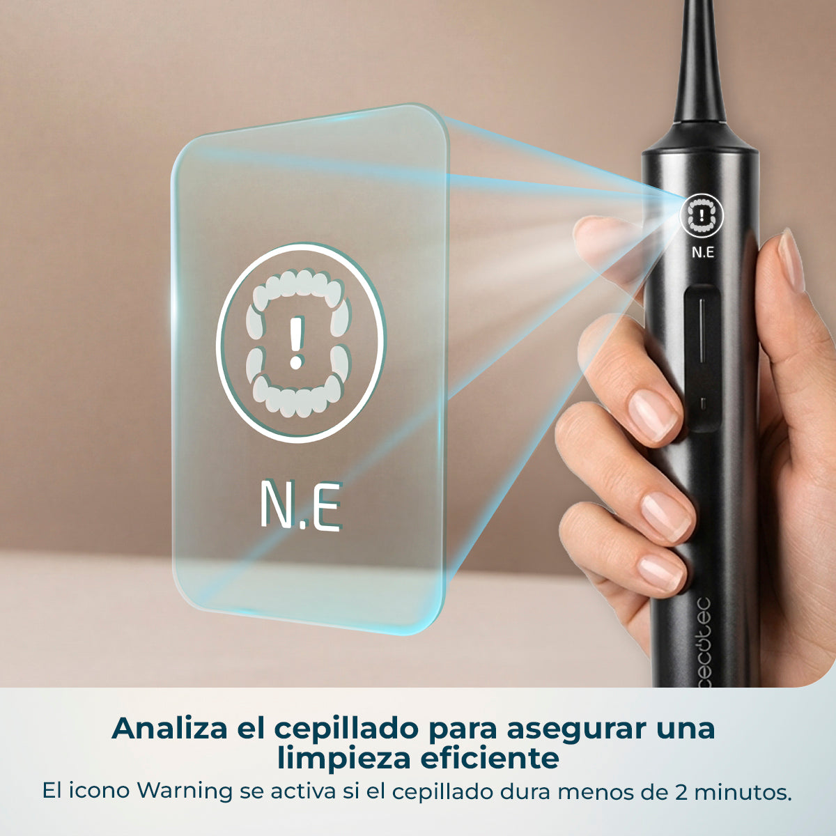 Cecotec ToothCare WhiteTeeth Premium Cepillo Eléctrico Luz Azul Integrada Recargable Cabezales Intercambiables