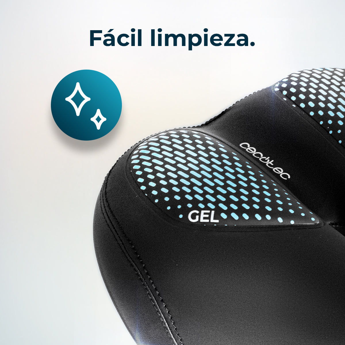 Cecotec DrumFit SitBike Sillín De Gel Con Canal Central Negro Diseño Ergonómico Para Entrenamientos Largos