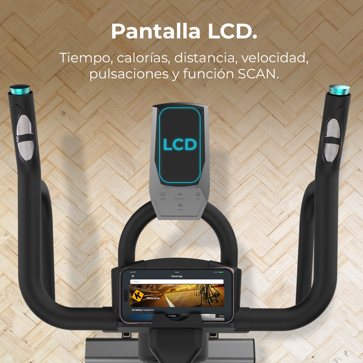 Cecotec DrumFit Indoor 24000 Race Sprint Bicicleta Estacionaria Con Volante 24 Kg Y Kinomap