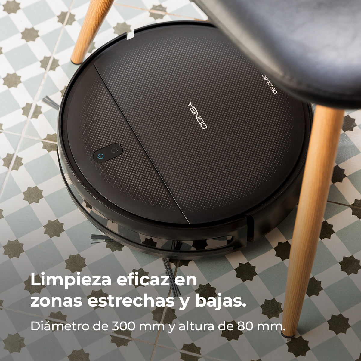 Cecotec Conga M10 Aqua Robot Aspirapolvere 3000 Pa Navigazione Giroscopica Fino a 150 Metri Quadrati Batteria 2000 mAh Mocio