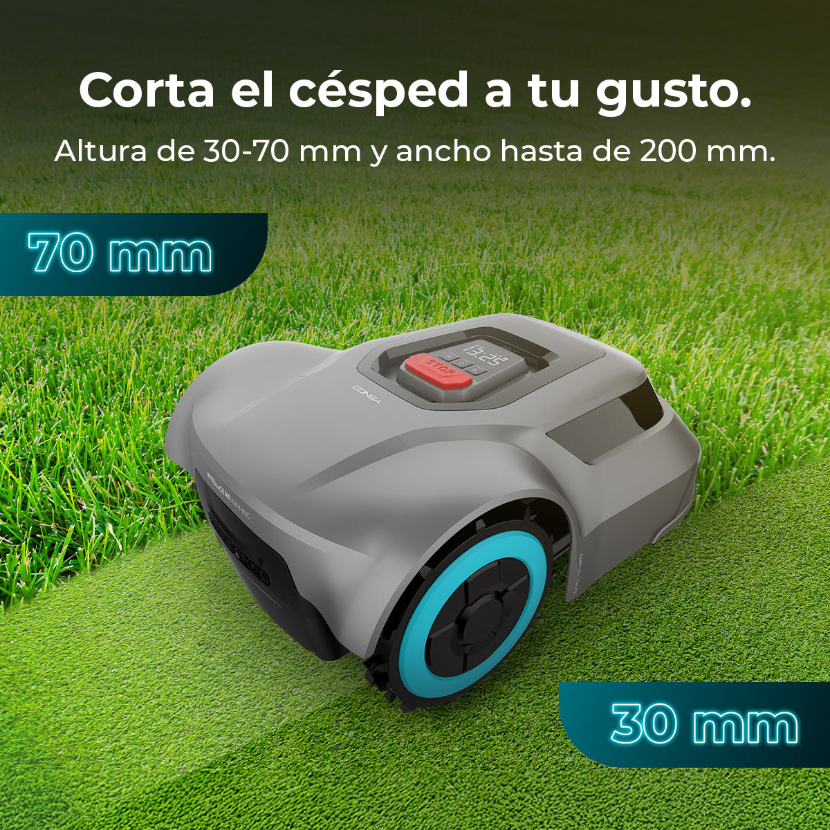 Cecotec Conga GrassHopper 500 Robot Tagliaerba Map Connected per 500 m2 con Mappatura Intelligente