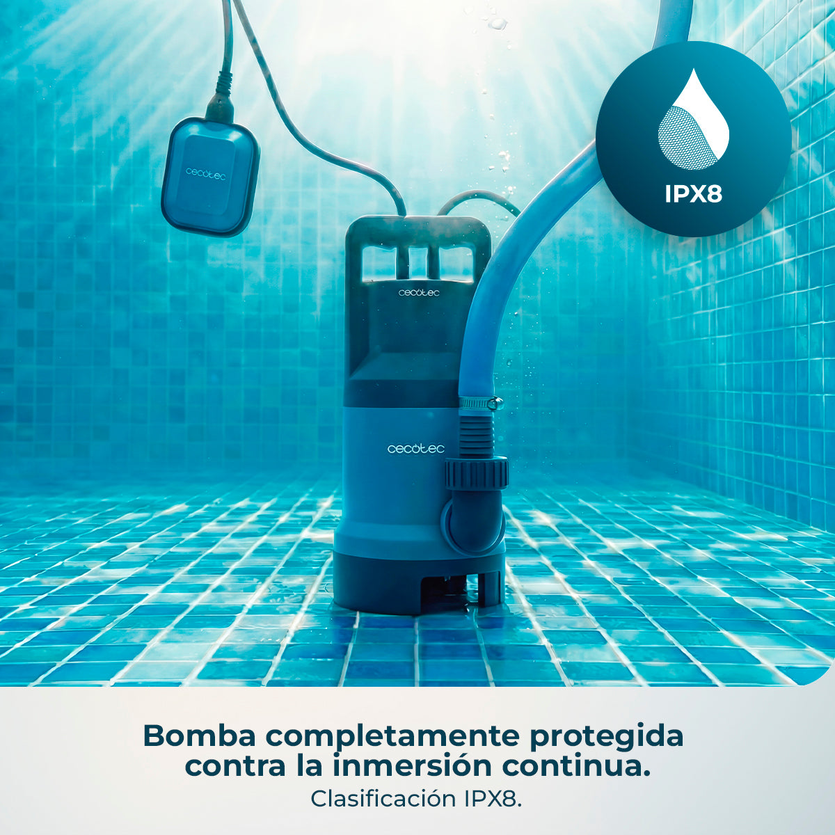 Cecotec Pompe à Eau Axike 1100 Dark Puissance 1100 W Débit 16000 Litres par Heure