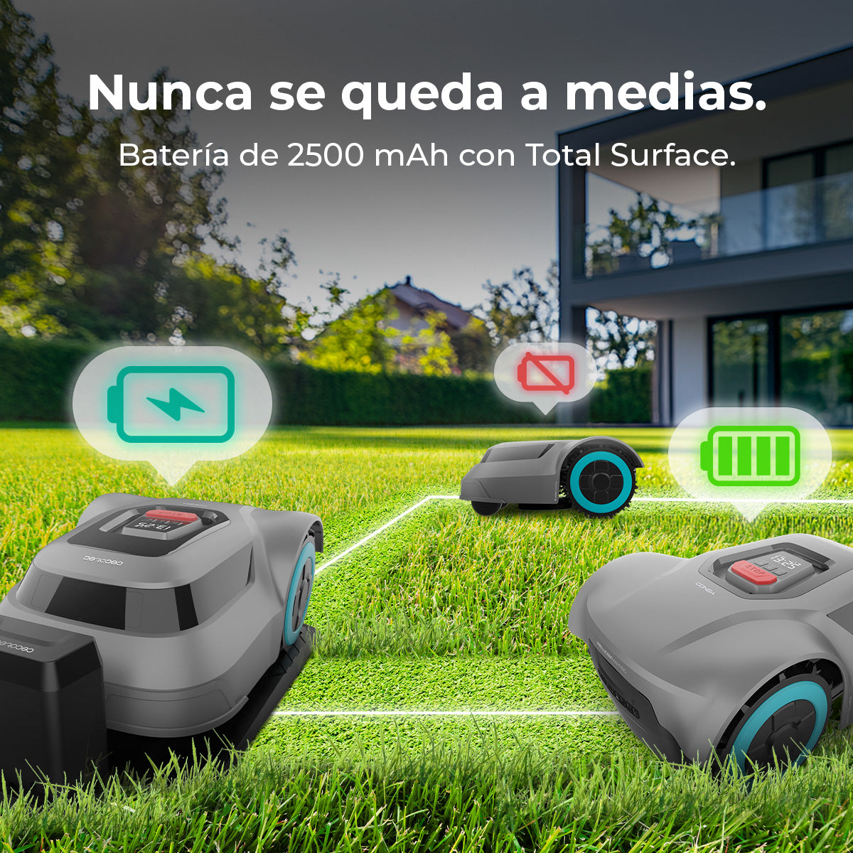 Cecotec Conga GrassHopper 500 Robot Tagliaerba Map Connected per 500 m2 con Mappatura Intelligente