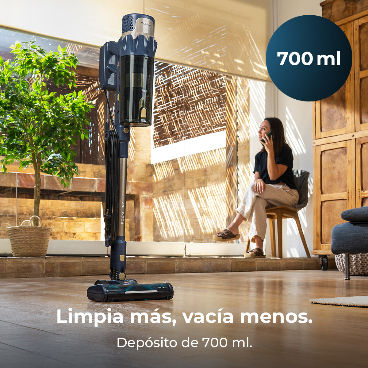 Cecotec Conga Rockstar 800 Powerhead Titan 600 W Spazzola Motorizzata Aspirazione Potente e Pulizia Profonda