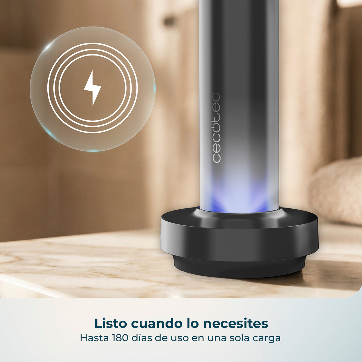 Cecotec ToothCare WhiteTeeth Premium Cepillo Eléctrico Luz Azul Integrada Recargable Cabezales Intercambiables