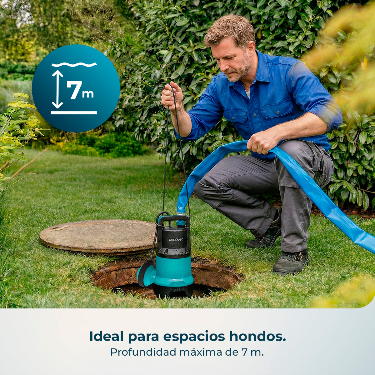 Cecotec Wasserpumpe Axike 750 2 in 1 für sauberes und schmutziges Wasser 14000 L pro Stunde