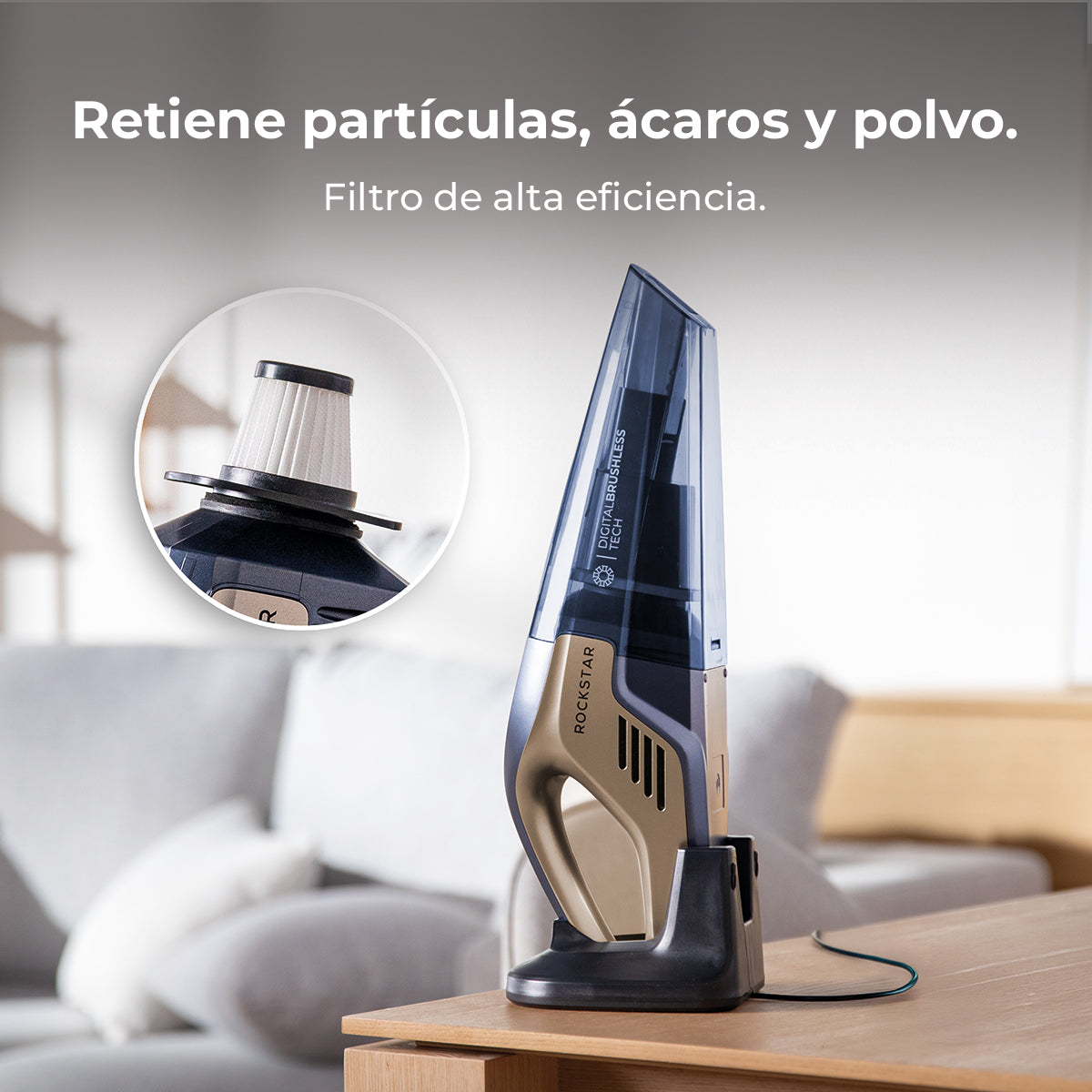 Cecotec Conga Rockstar 25,2V Animal Aspirapolvere Senza Fili Bagnato e Asciutto Portatile Leggero e Potente