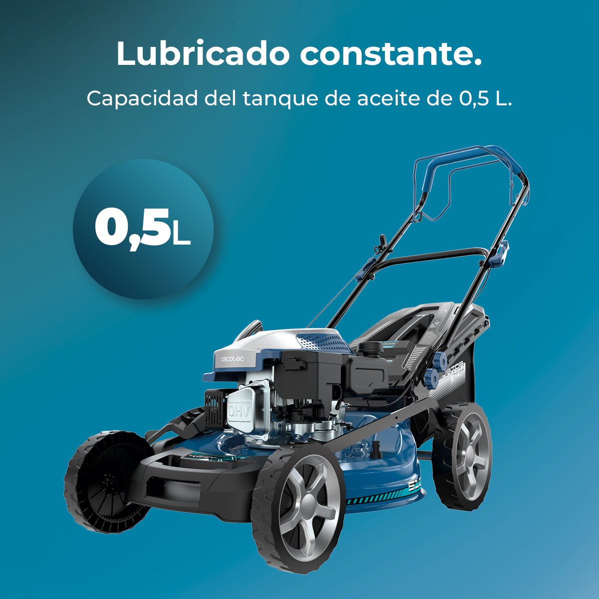 Cecotec Tagliaerba a Benzina Terrenator 4000.51 Total Z Auto 167 cc, 2,7 kW, 3,7 CV