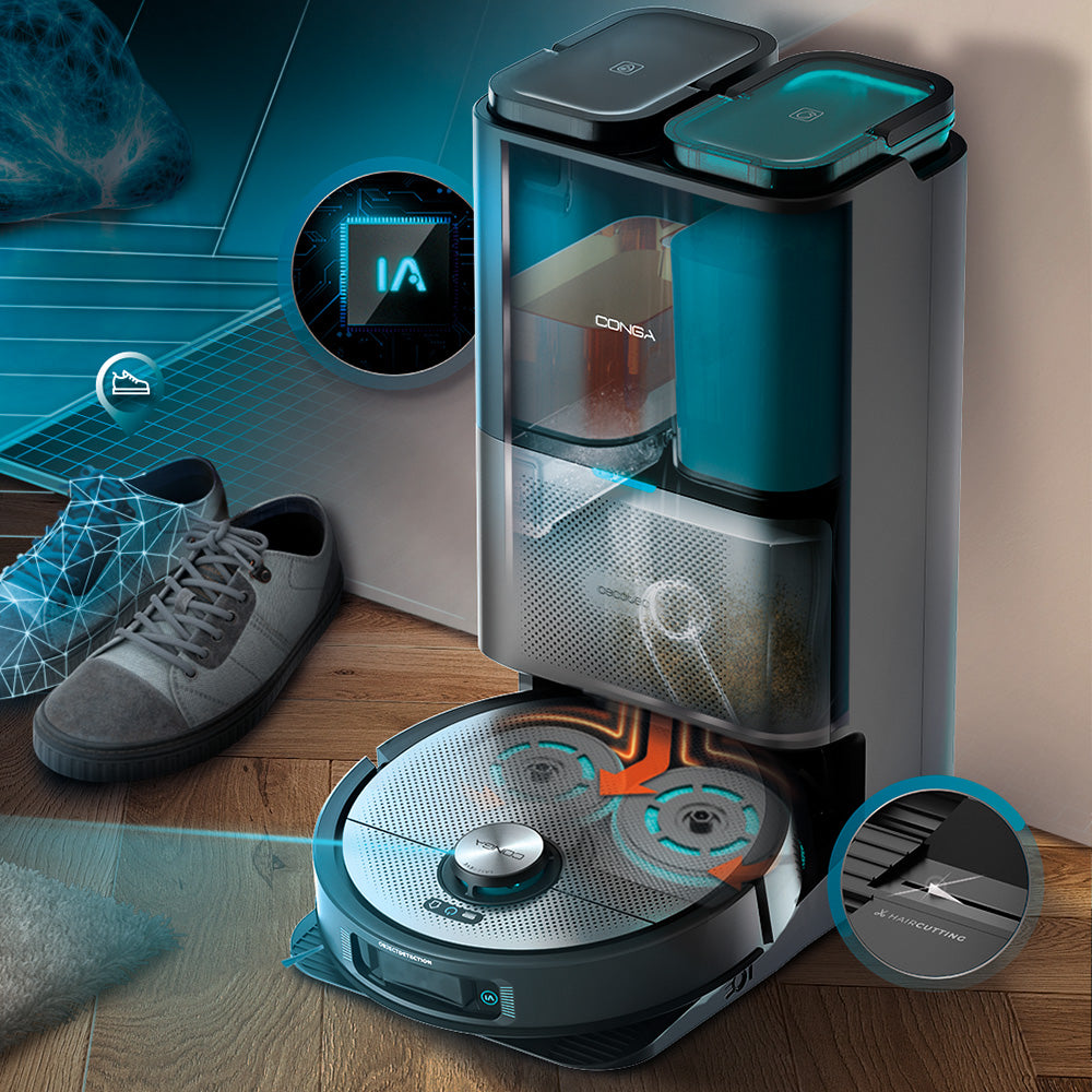 Cecotec Conga 20090 ProAI InfinitySoap Cut und Spa Laser-Saugroboter mit präziser Kartierung
