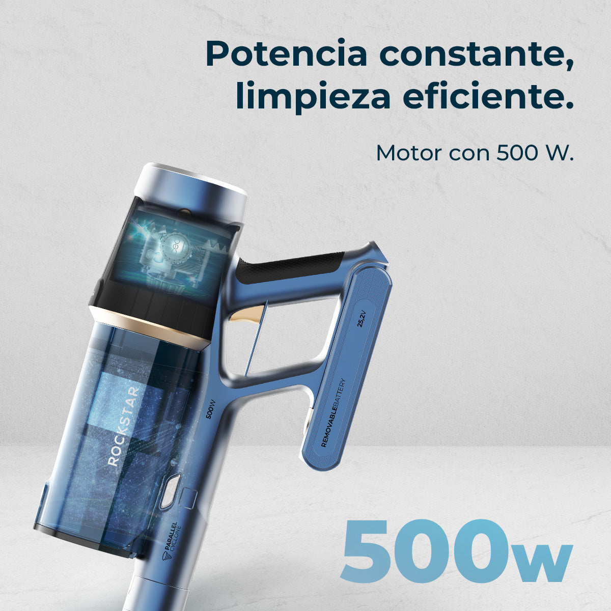 Cecotec Conga Rockstar RS70 Pet Flex Aspirador 500 W 150 AW Com Acessórios Pro Para Animais
