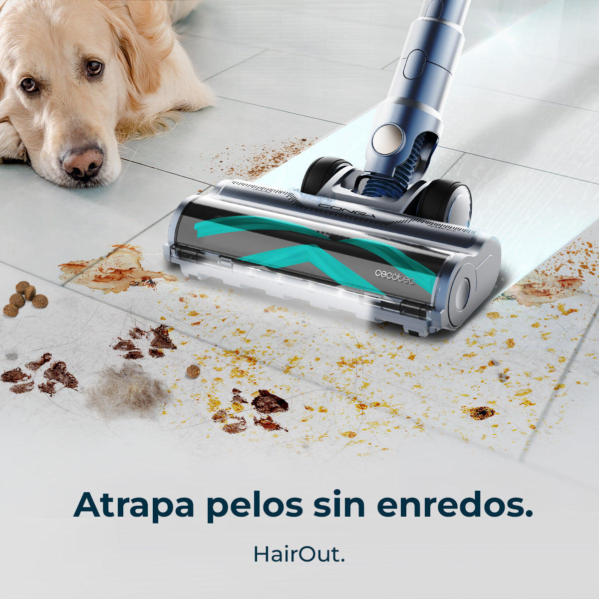 Cecotec Conga Rockstar RS70 Pet Flex Aspirador 500 W 150 AW Com Acessórios Pro Para Animais