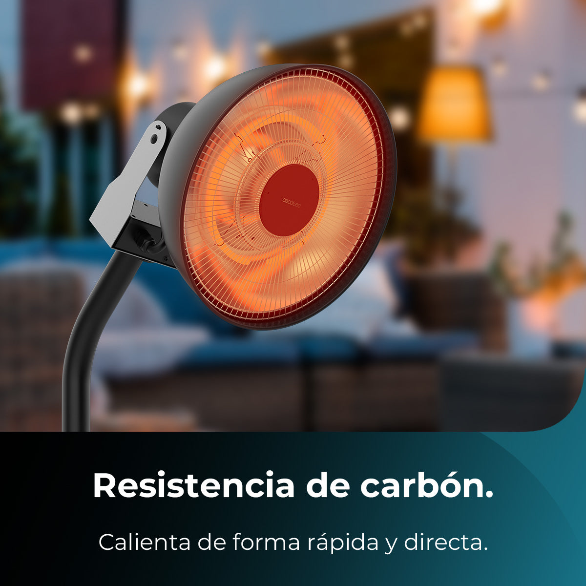 Cecotec Riscaldatore Esterno ReadyWarm 2100W Infrarosso a Carbone IP24 Resistenza Istantanea