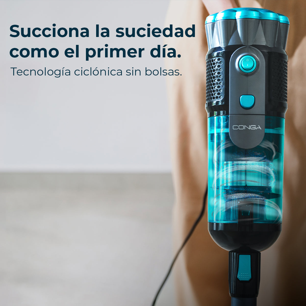 Cecotec Conga 700 PowerHead Aspirapolvere 615 W UltraPower Tecnologia di Aspirazione Potente