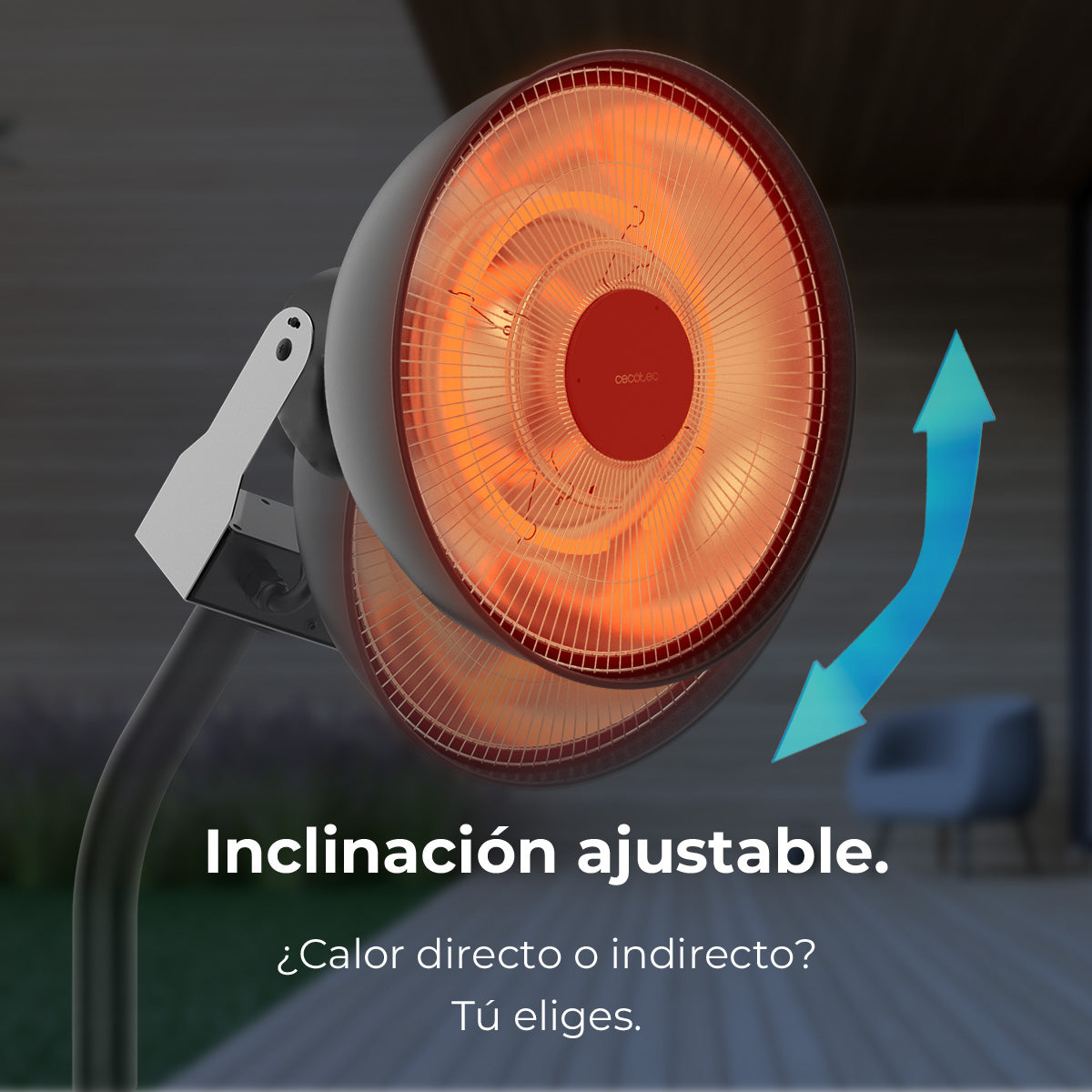 Cecotec Riscaldatore Esterno ReadyWarm 2100W Infrarosso a Carbone IP24 Resistenza Istantanea