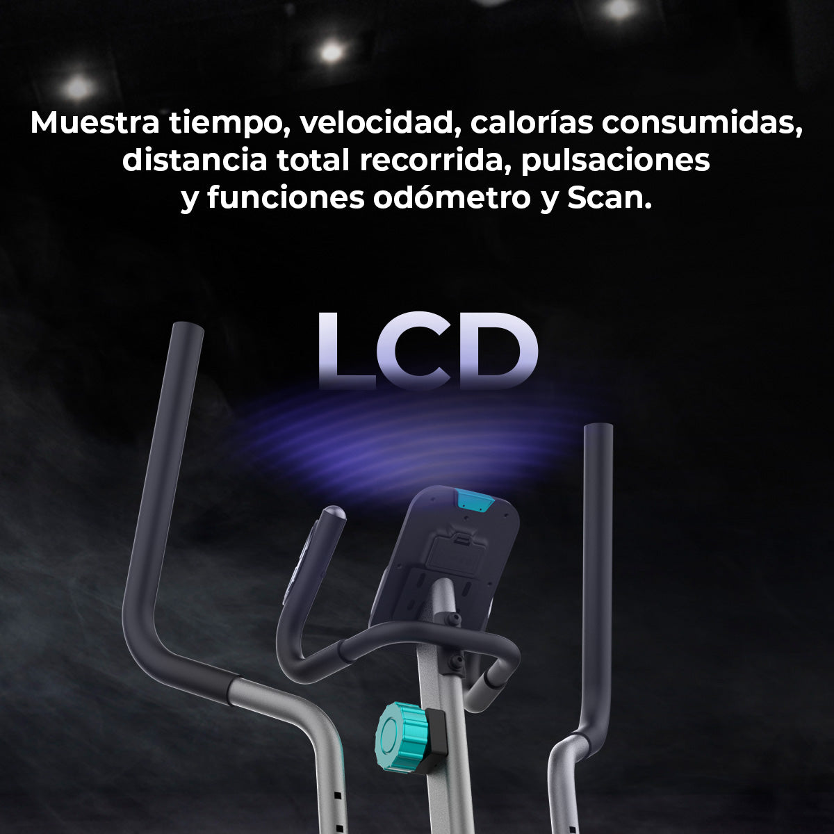 Cecotec Drumfit Elliptical 8000 Motor Pro Con Volante de Inercia 8 kg Resistencia Ajustable Kinomap