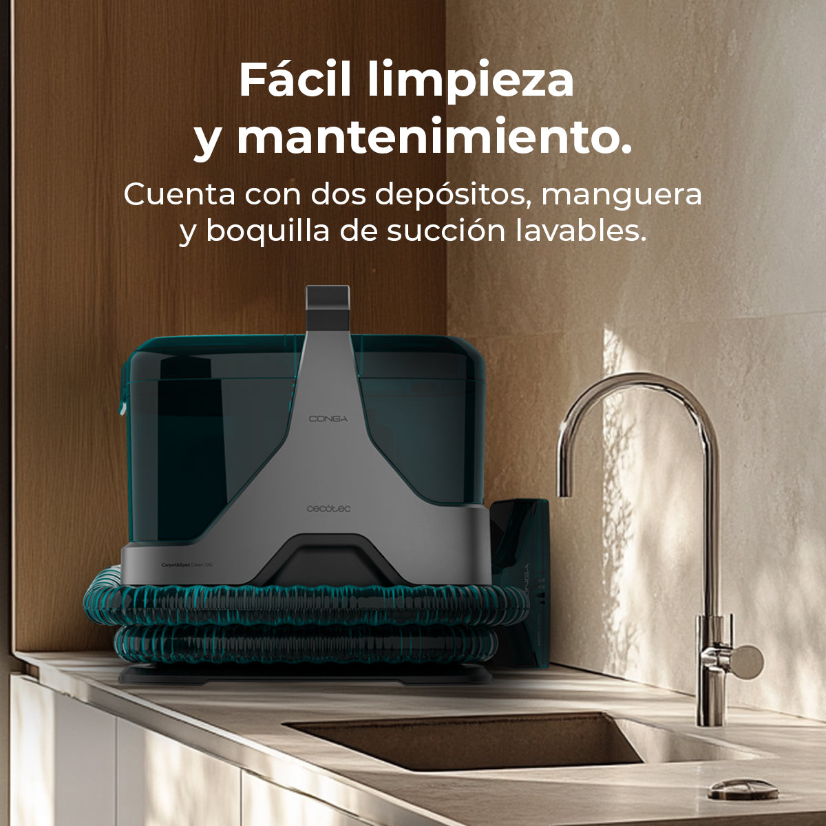 Cecotec Conga 6000 Carpet et Spot Clean XXL Advance Nettoyeur de Tapisseries 3 en 1 600 W