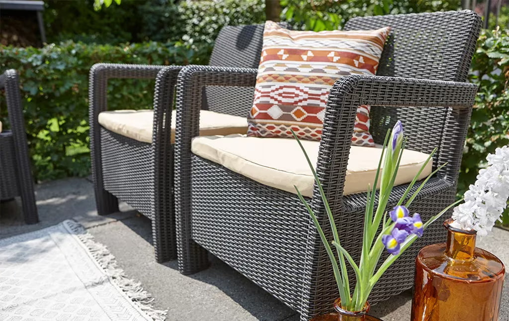 Keter - Ensemble d'extérieur Tarifa Balcony marron 2 places