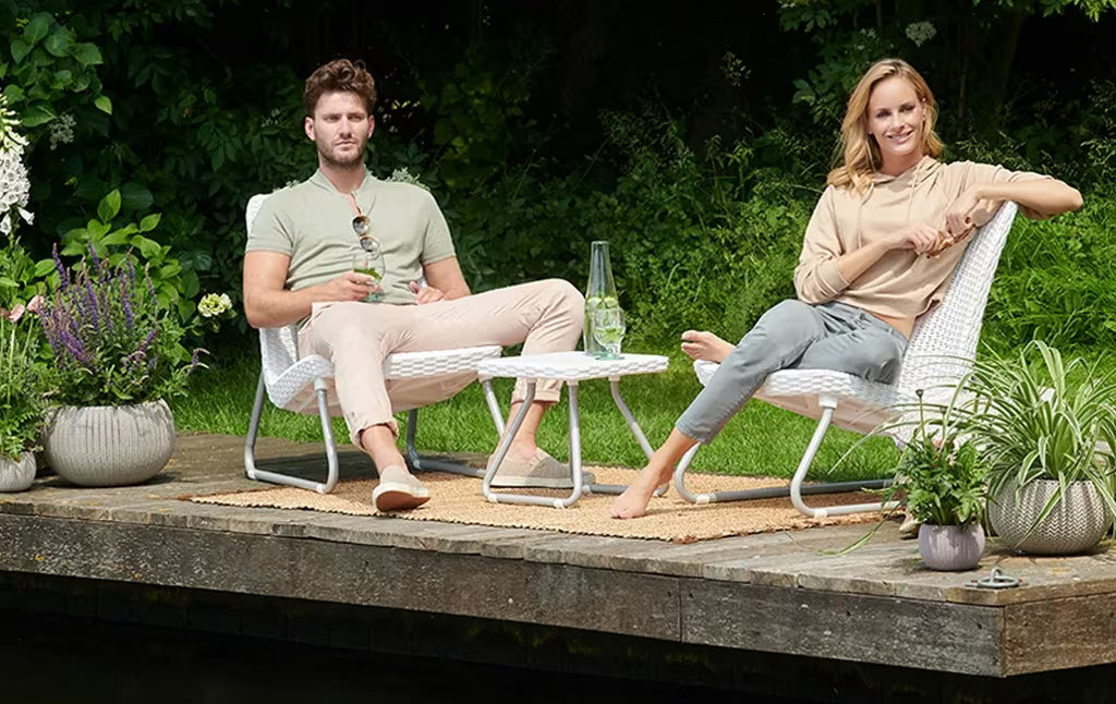 Keter - Ensemble d'extérieur 2 places Rio blanc