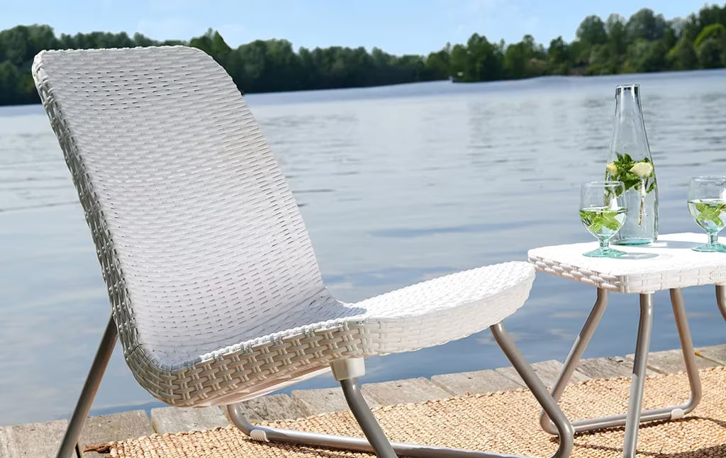 Keter - Ensemble d'extérieur 2 places Rio blanc