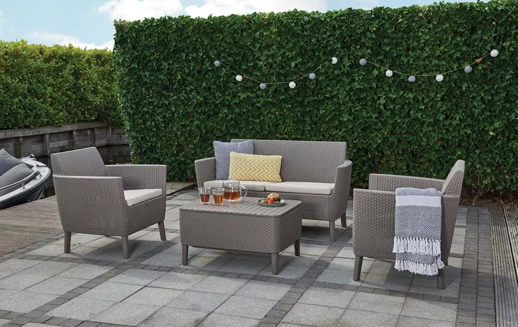 Keter - Ensemble d'extérieur Tarifa Lounge 4 places blanc