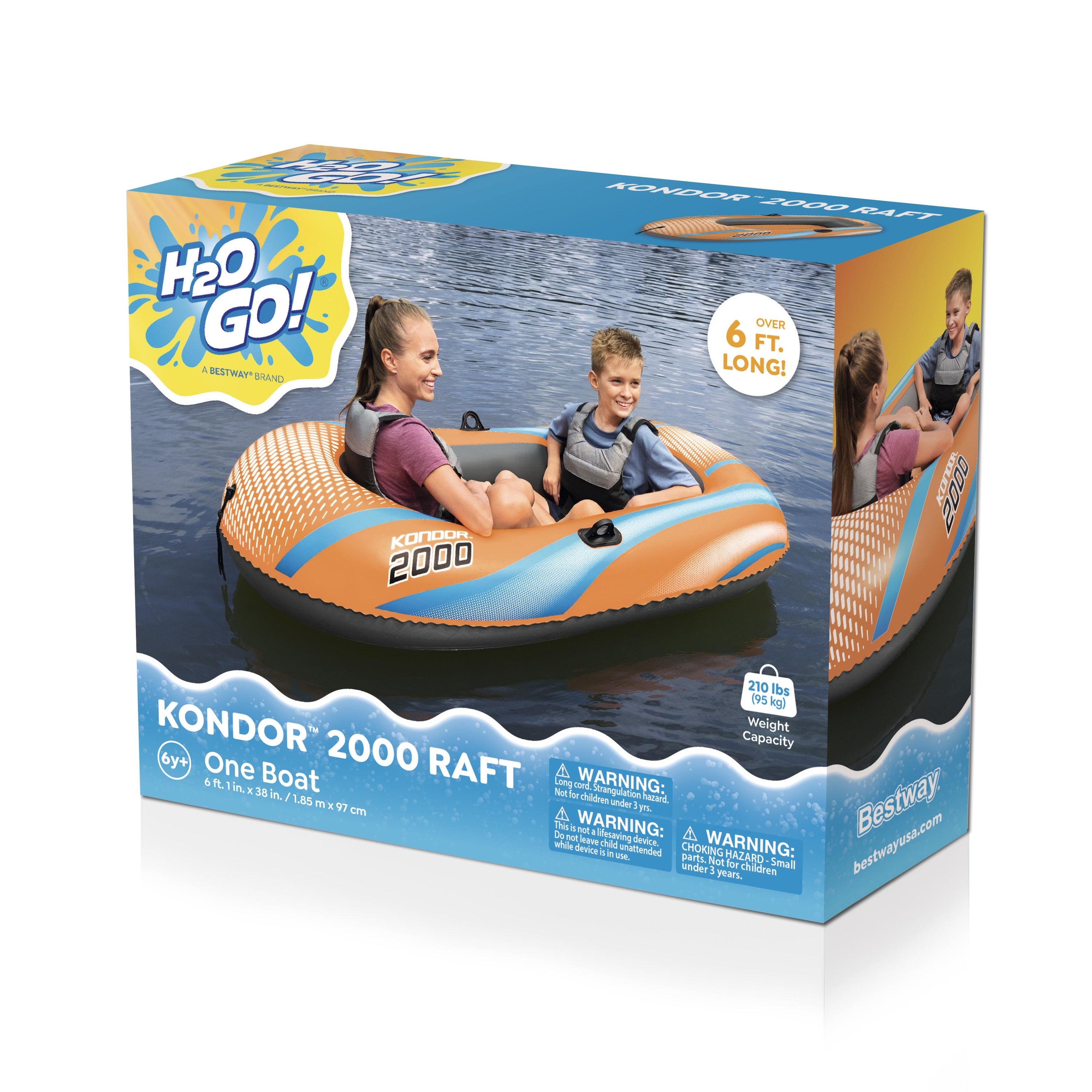 Bestway – Bateau pneumatique Kondor 2000 Raft (185 × 97 cm)