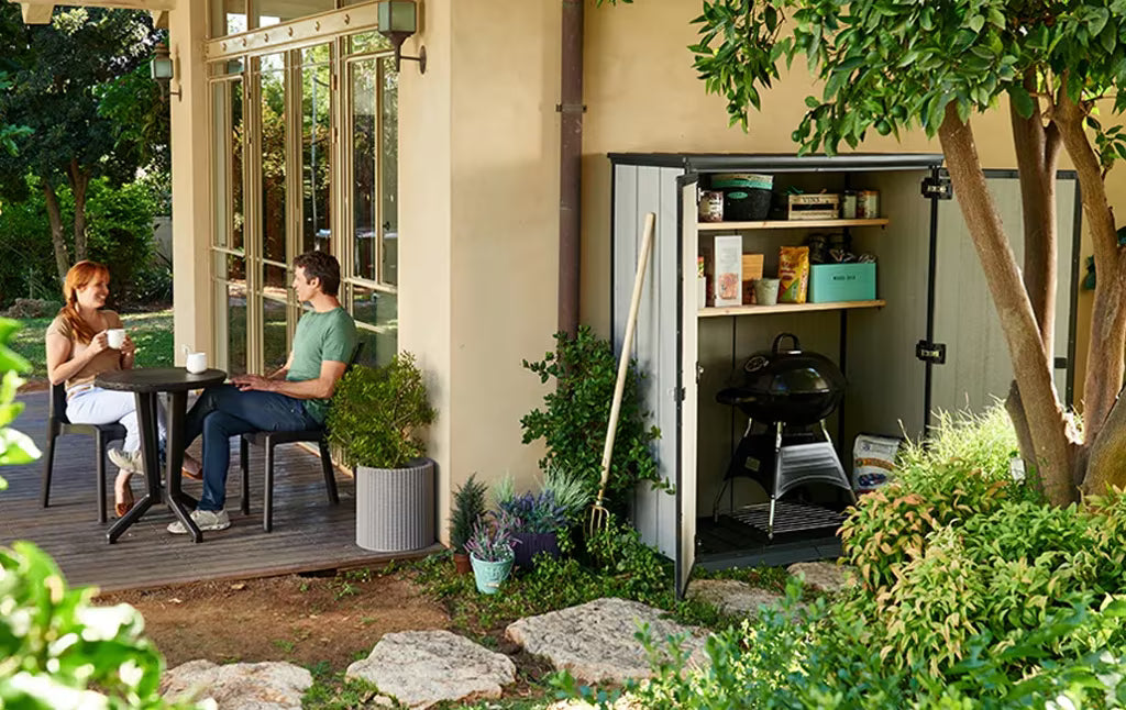 Keter - Cobertizo de exterior High Store+ gris