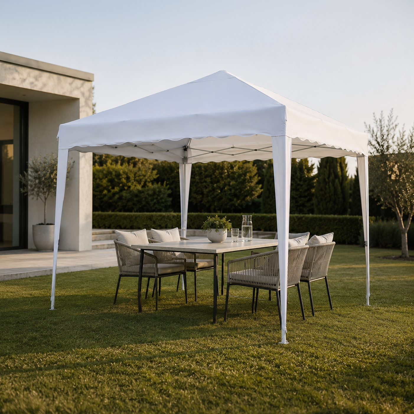 Klappzelt 3x3 m wasserdicht Pop-Up weiß – BricoandPool