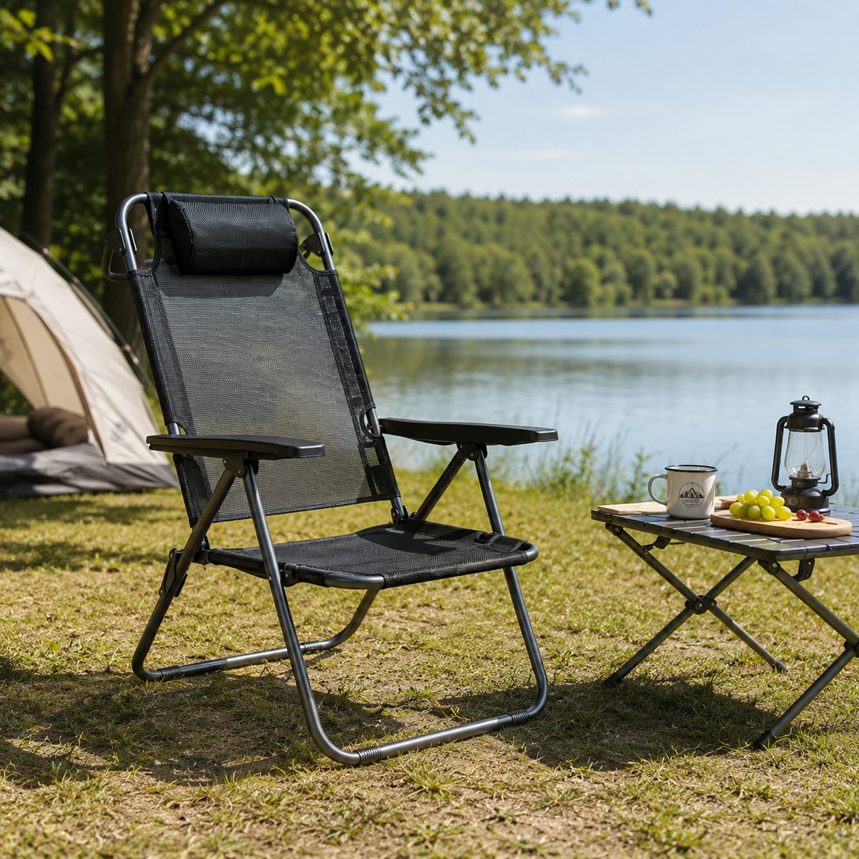 Set 2 niedrige Klappstühle Strand und Camping – BricoandPool