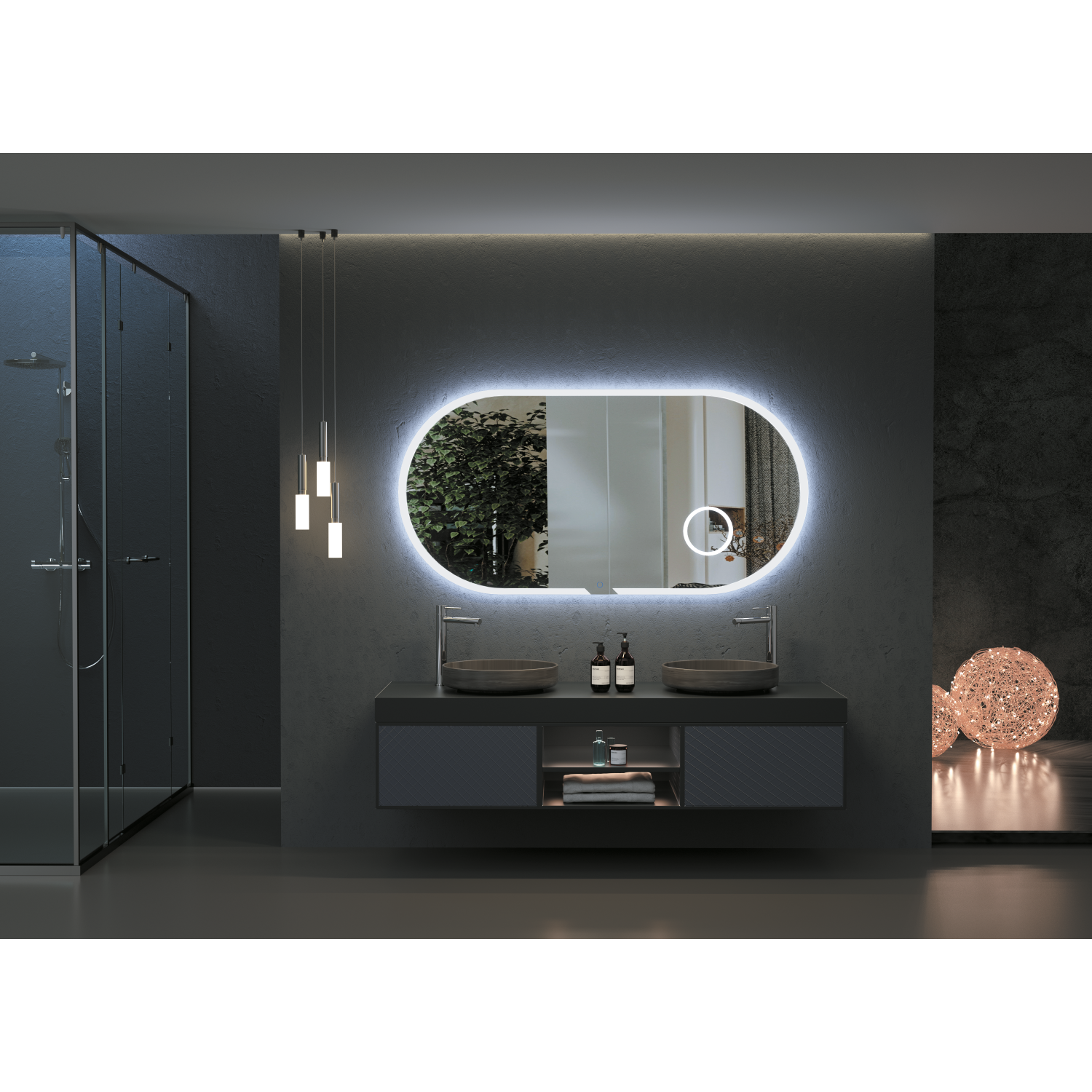 Ledimex - specchio da bagno con luce a led indiana