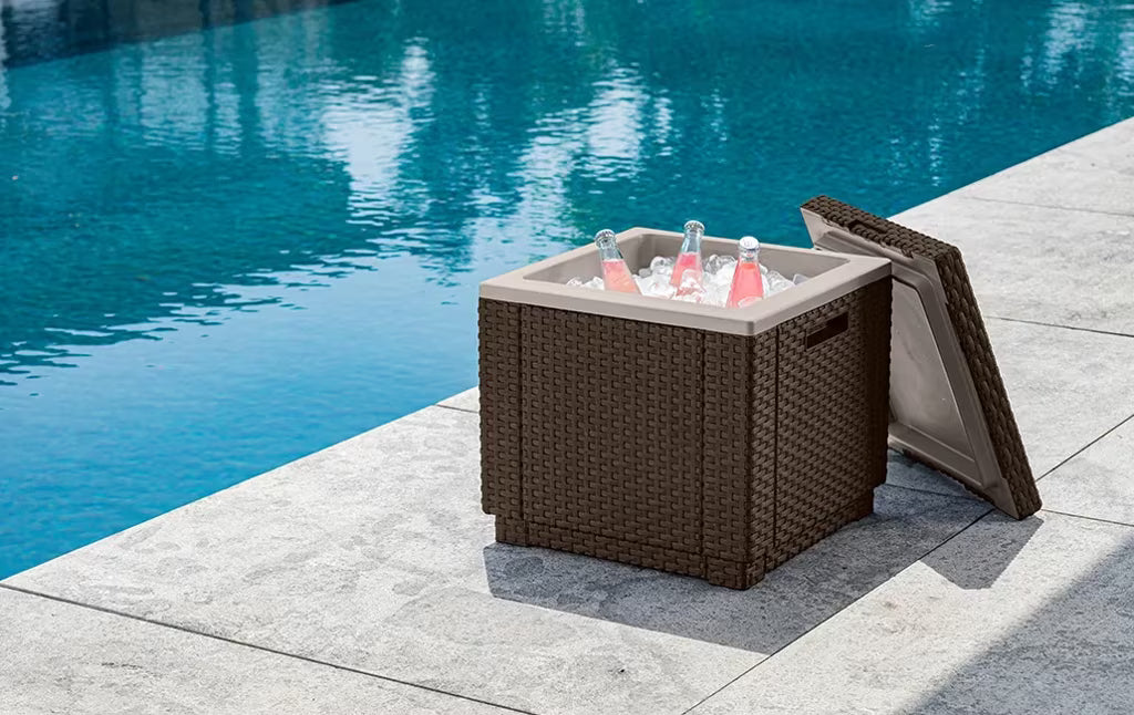 Keter - Frigorífico de jardim Ice Cube castanho