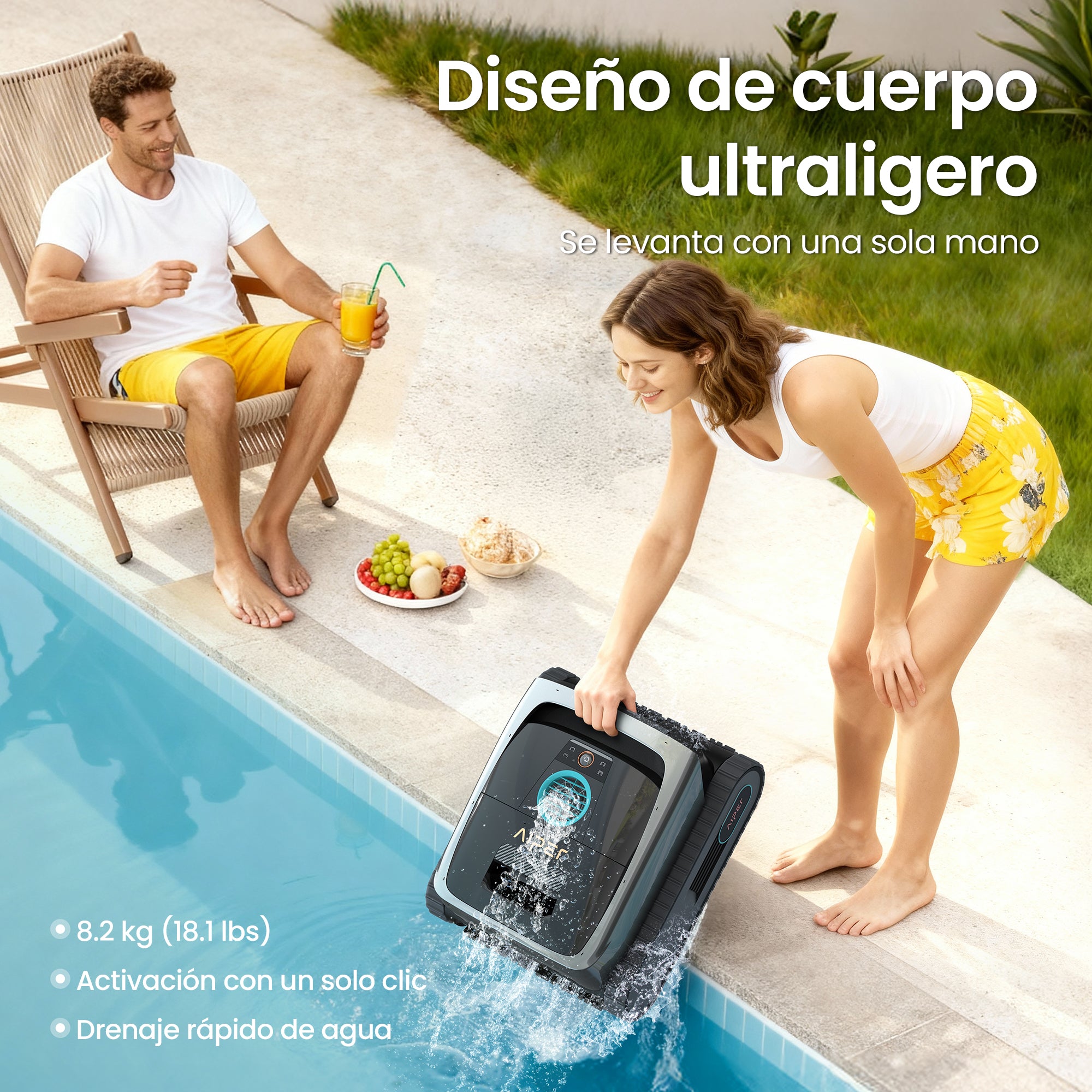 Aiper Scuba V3 Robô Aspirador de fundo de piscina a bateria sem fios