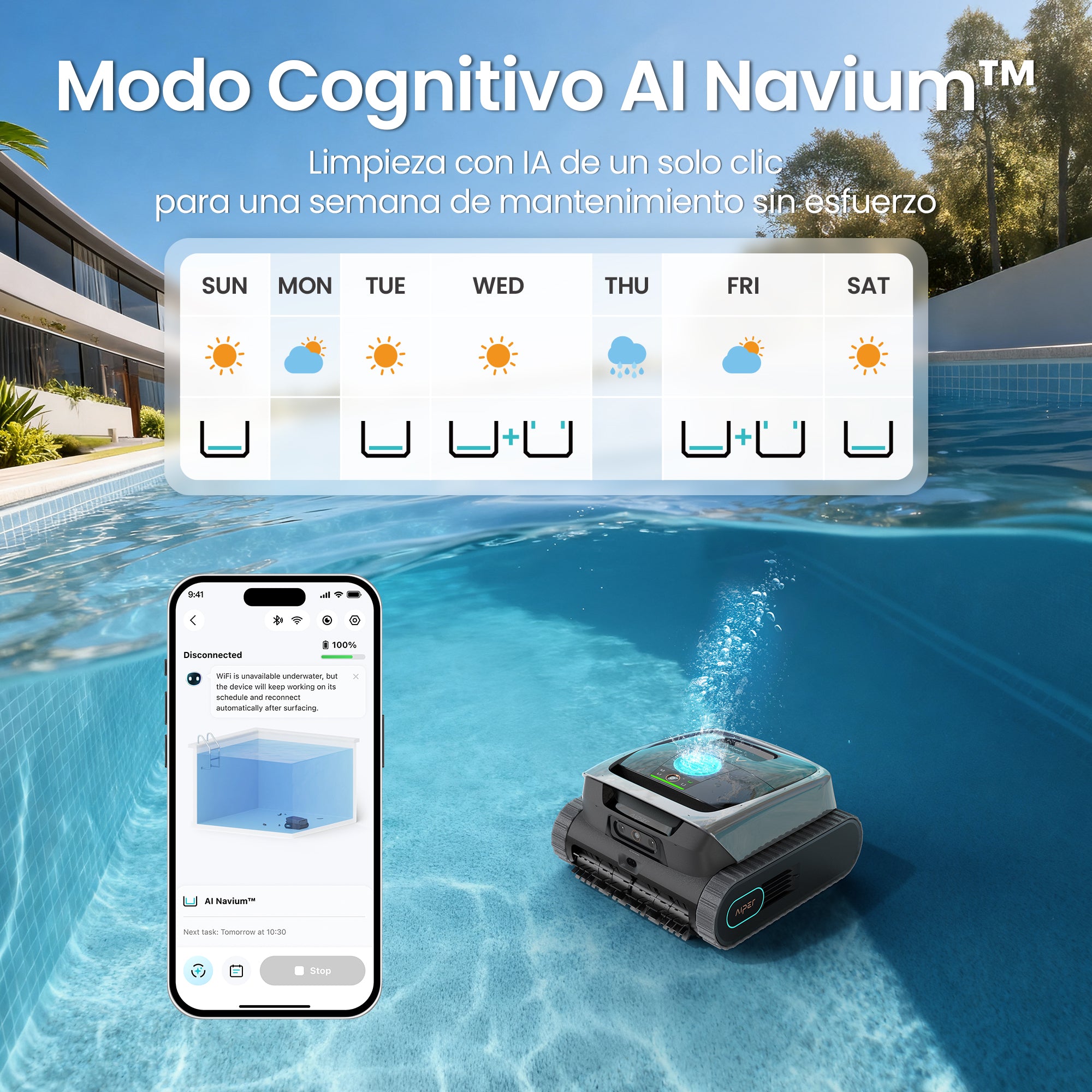 Aiper Scuba V3 Robô Aspirador de fundo de piscina a bateria sem fios